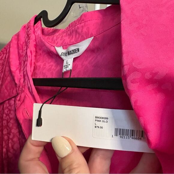 NWT Steve Madden Curious Dress Hot Pink Size Large - Picture 5 of 7